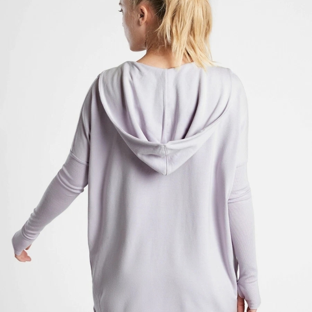 2/$30 DEAL!! Athleta Berry Cowl Neck Hoodie - Picture 3 of 11